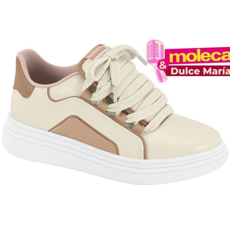 Moleca Tenis Casual Fem 5816.105 Branco Off