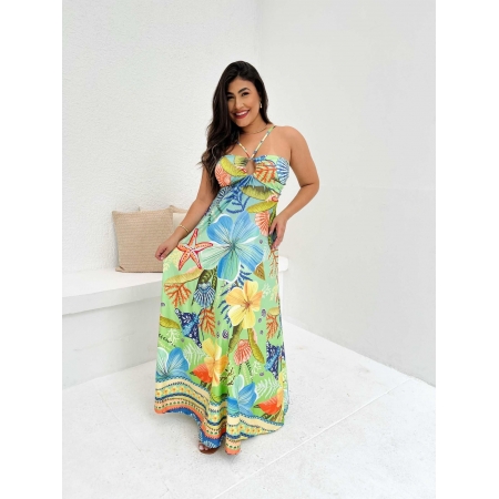 Vestido Longo Camila Longo Mare Floral