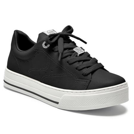 Via Marte Tenis Casual Fem 027-023 Preto