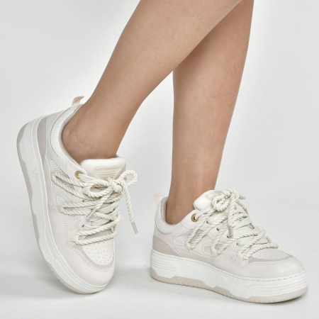 Via Marte Tenis Casual Fem 225-003 Bege