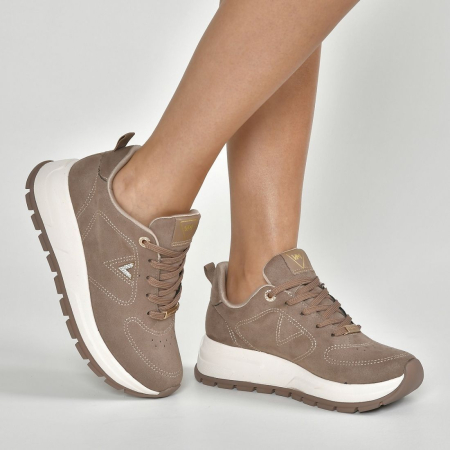Via Marte Tenis Casual Fem 242-002 Noz Moscada